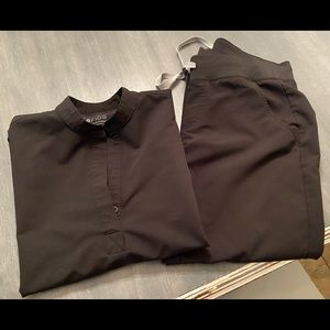 Figs size small Rafaela top and size medium petite joggers